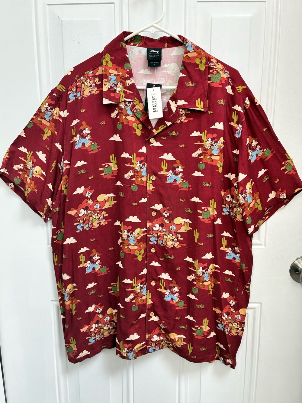 Disney Mickey Mouse & Friends Western 
Print Button-Up - BoxLunch Exclusive